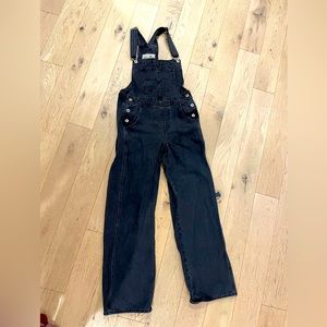 Levi’s Silvertab wide leg denim overalls black size small